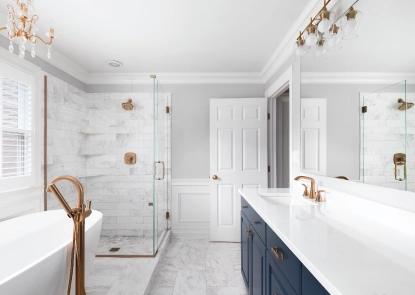 Spa-Style Bathroom by Copper Oak